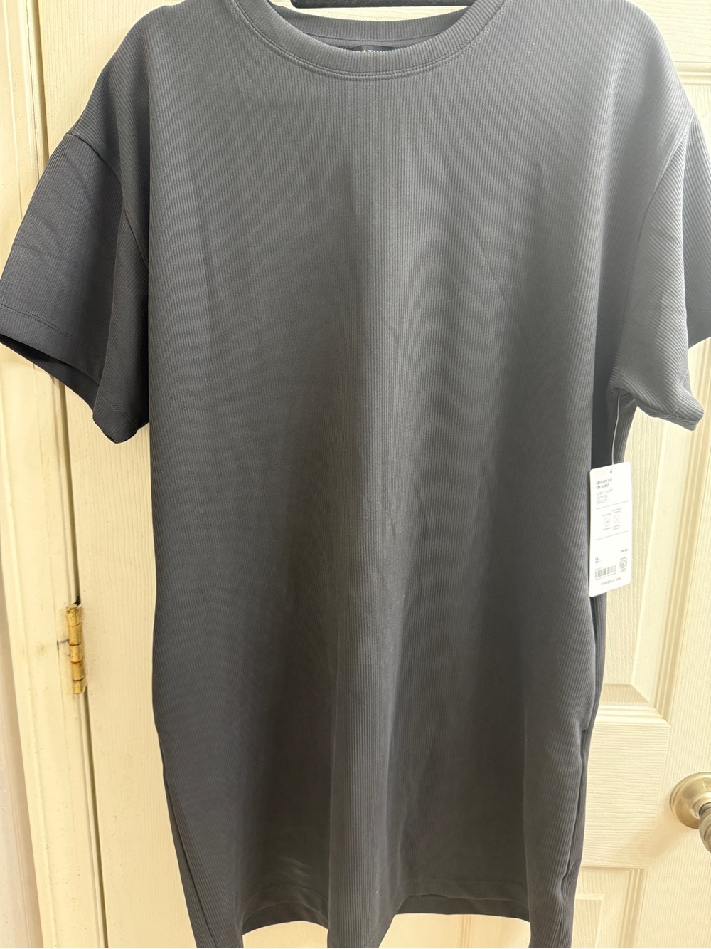 NWT Athleta Short Sleeved Seasoft Ribbed Tee Tshirt Dress